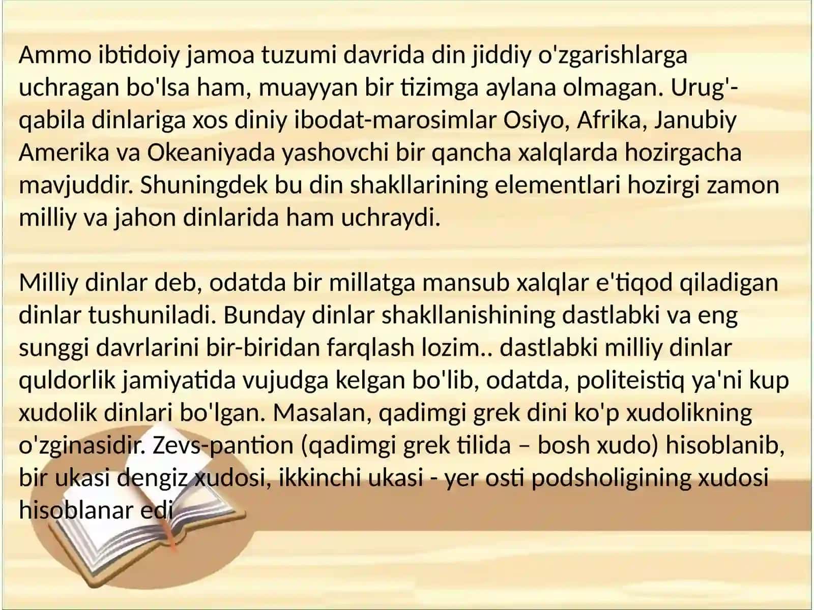 Qadimgi va milliy dinlar 4