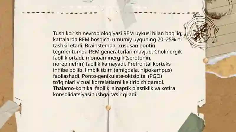 Uyqu.Tush ko’rish va gipnoz 4