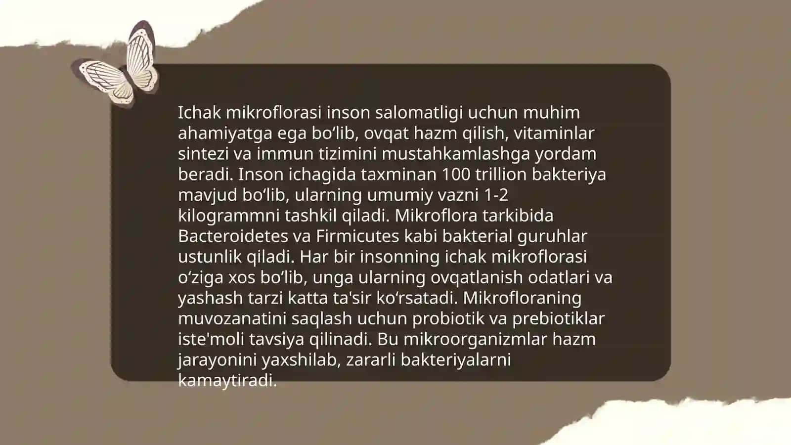 Ichaklar biosintezi haqida tushuncha 4