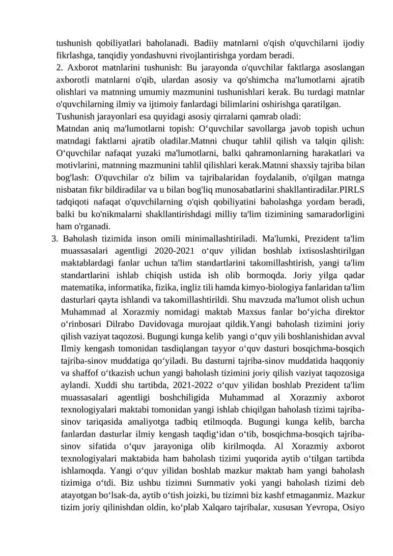 PIRLS XALQARO BAHOLASH DASTURI 4