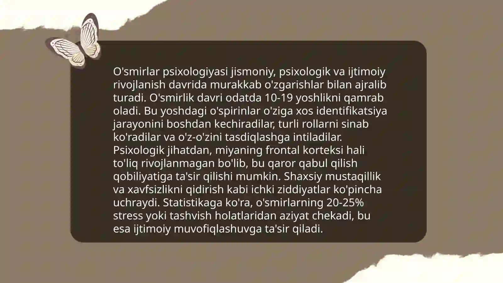 O'smirlik davrida psixik rivojlanish xususiyatlari 4