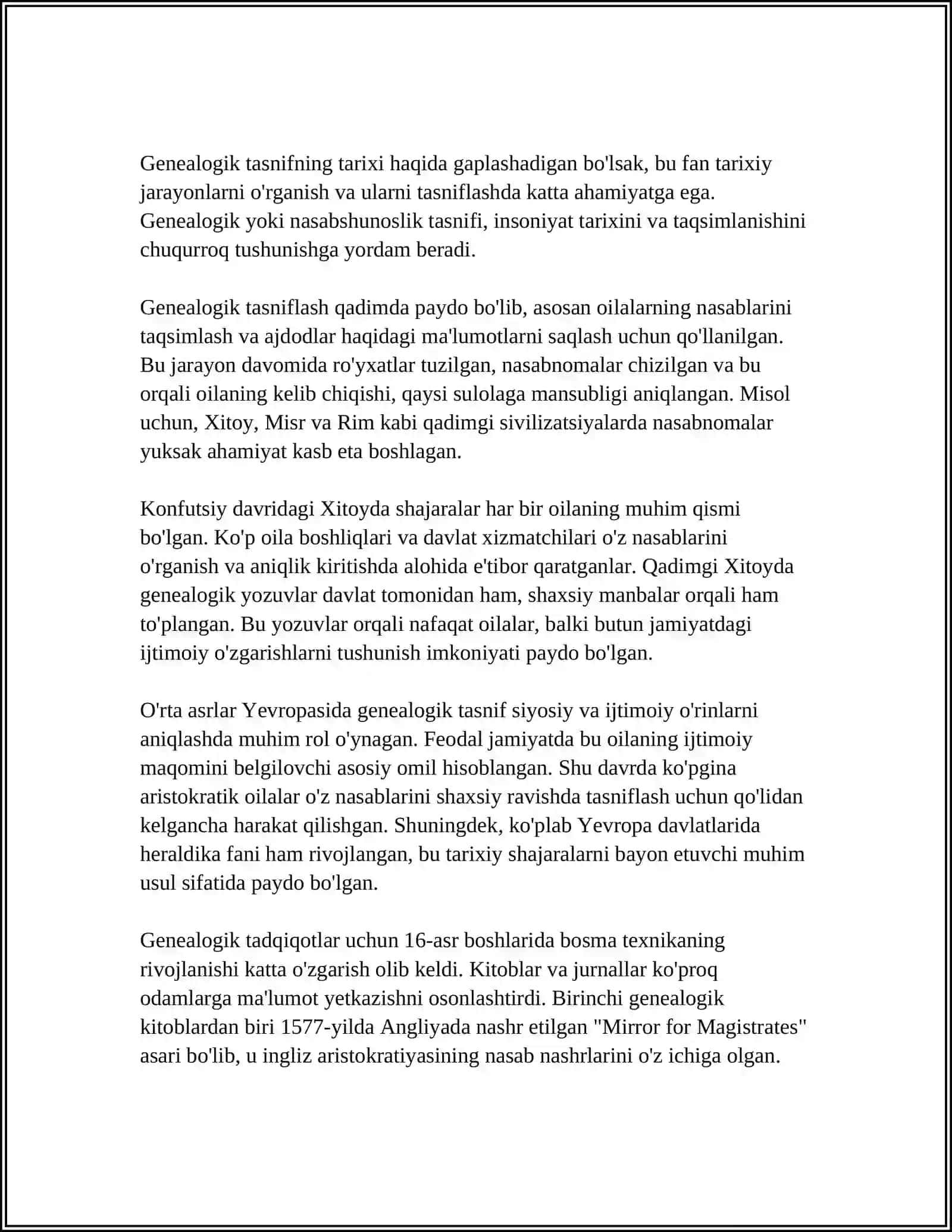 TILLARNING GENALOGONIK TASNIFI 4