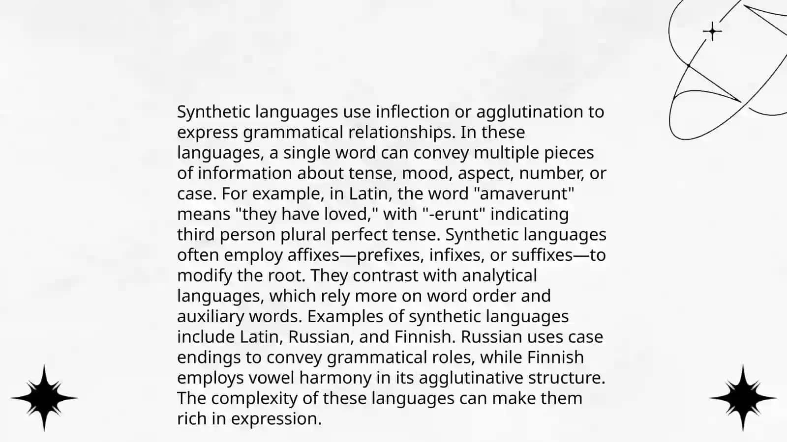 Morphological classification of languages 4