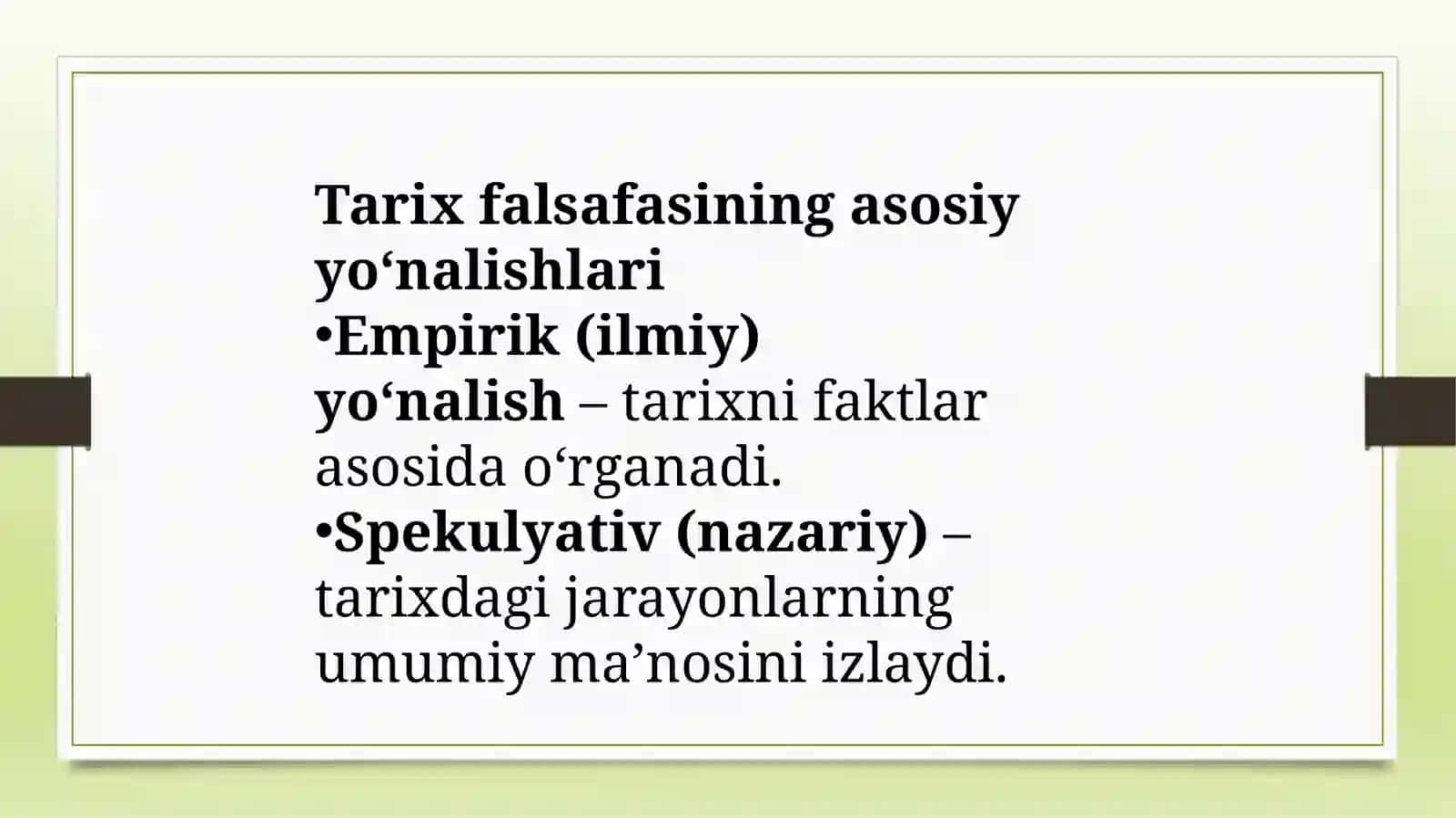 Falsafa faniddan przentatsiya: tarix falsafasi 4