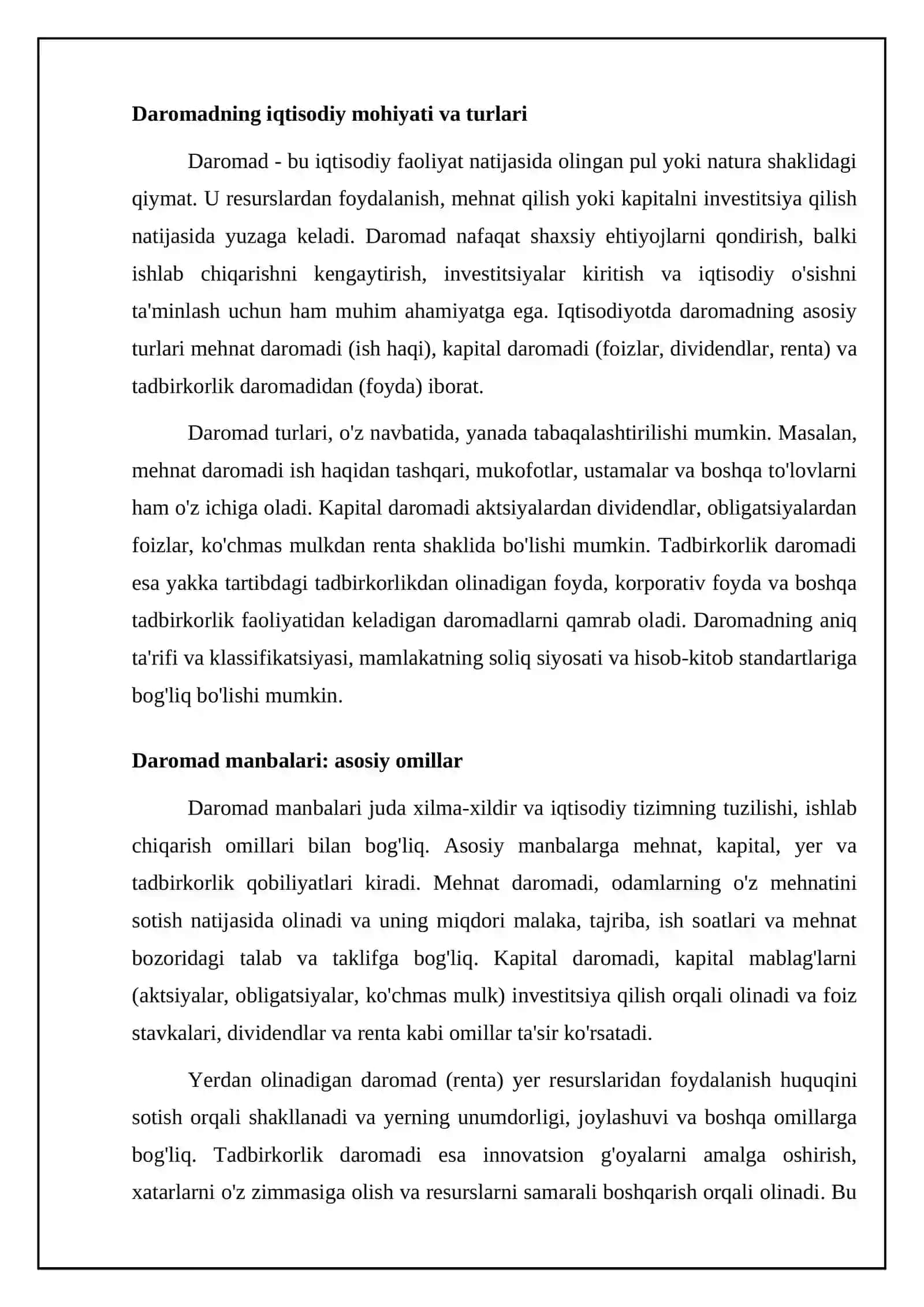 Daromadlar va ularni taqsimlash 4