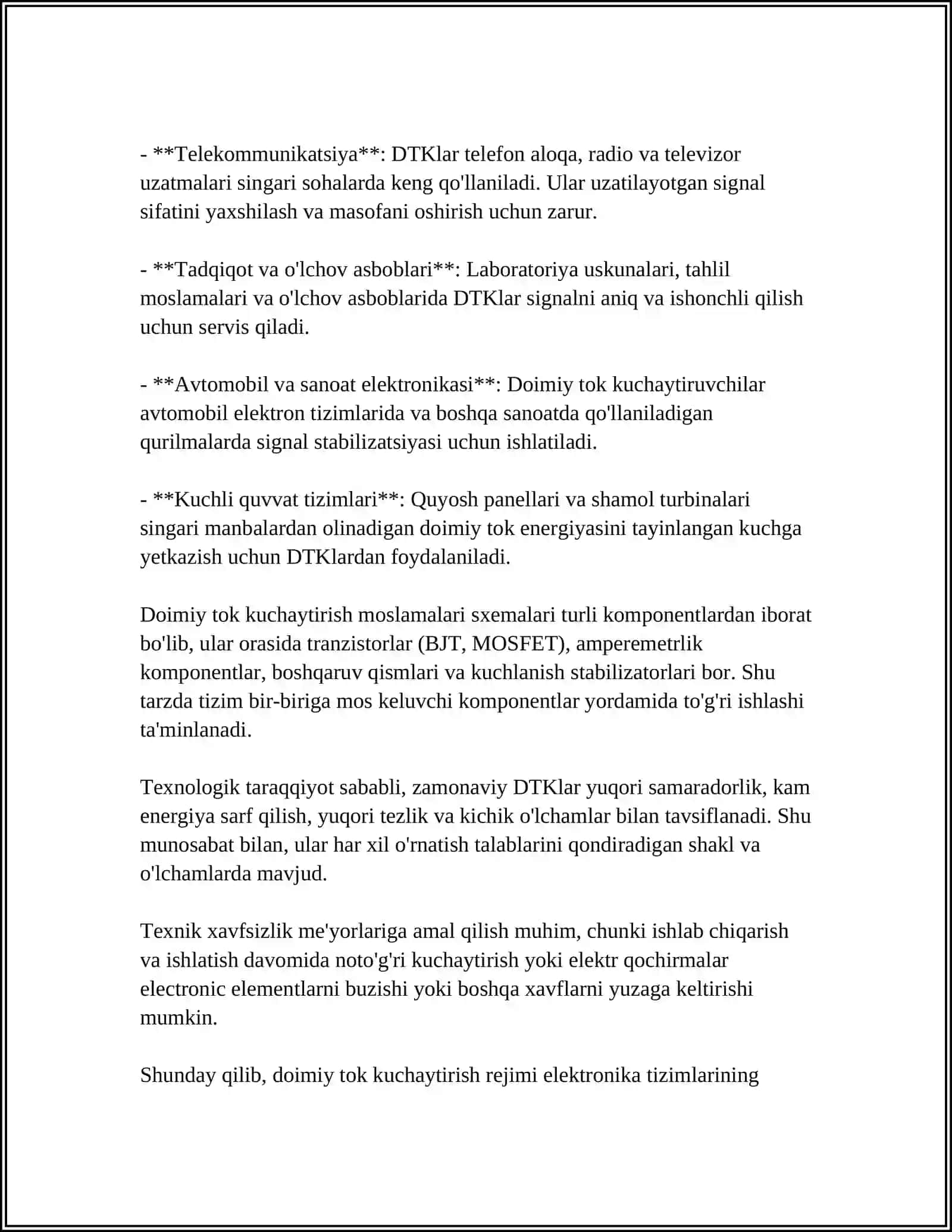 MAYDONIY TRANZISTORLARNING ISH REJIMLARI 4