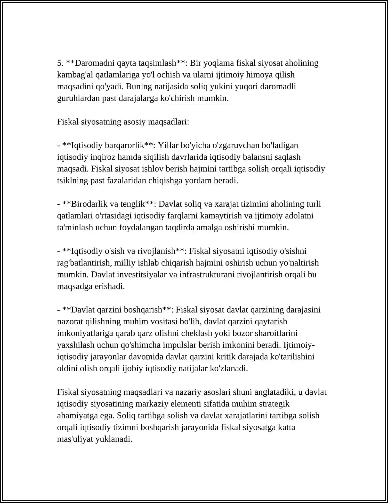 FISKAL SIYOSATI VA DAVLAT QARZI 4