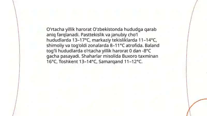 O'zbekistonning iqlim kartasi 4