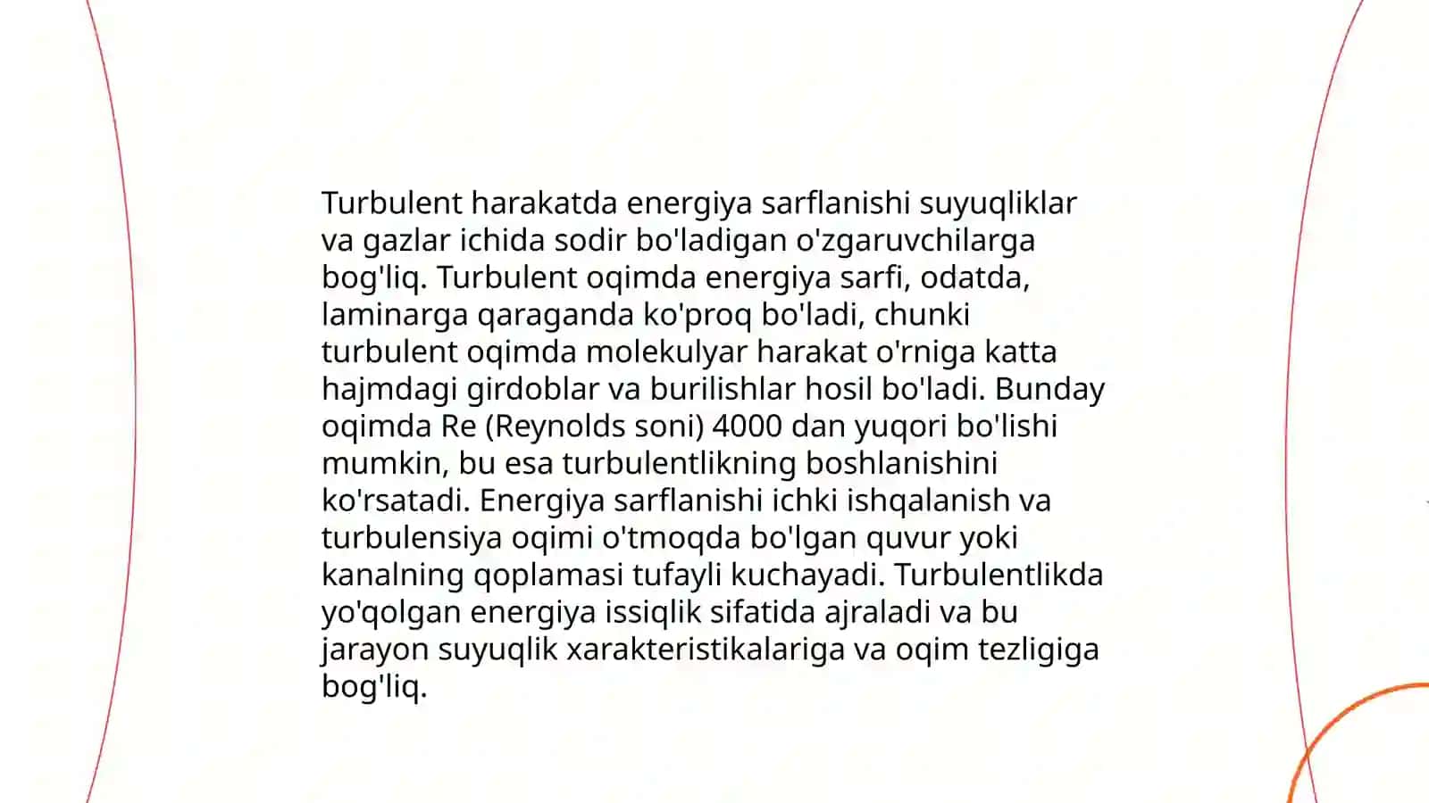 Turbulent harakat rejimi. Amaliy misollar 4