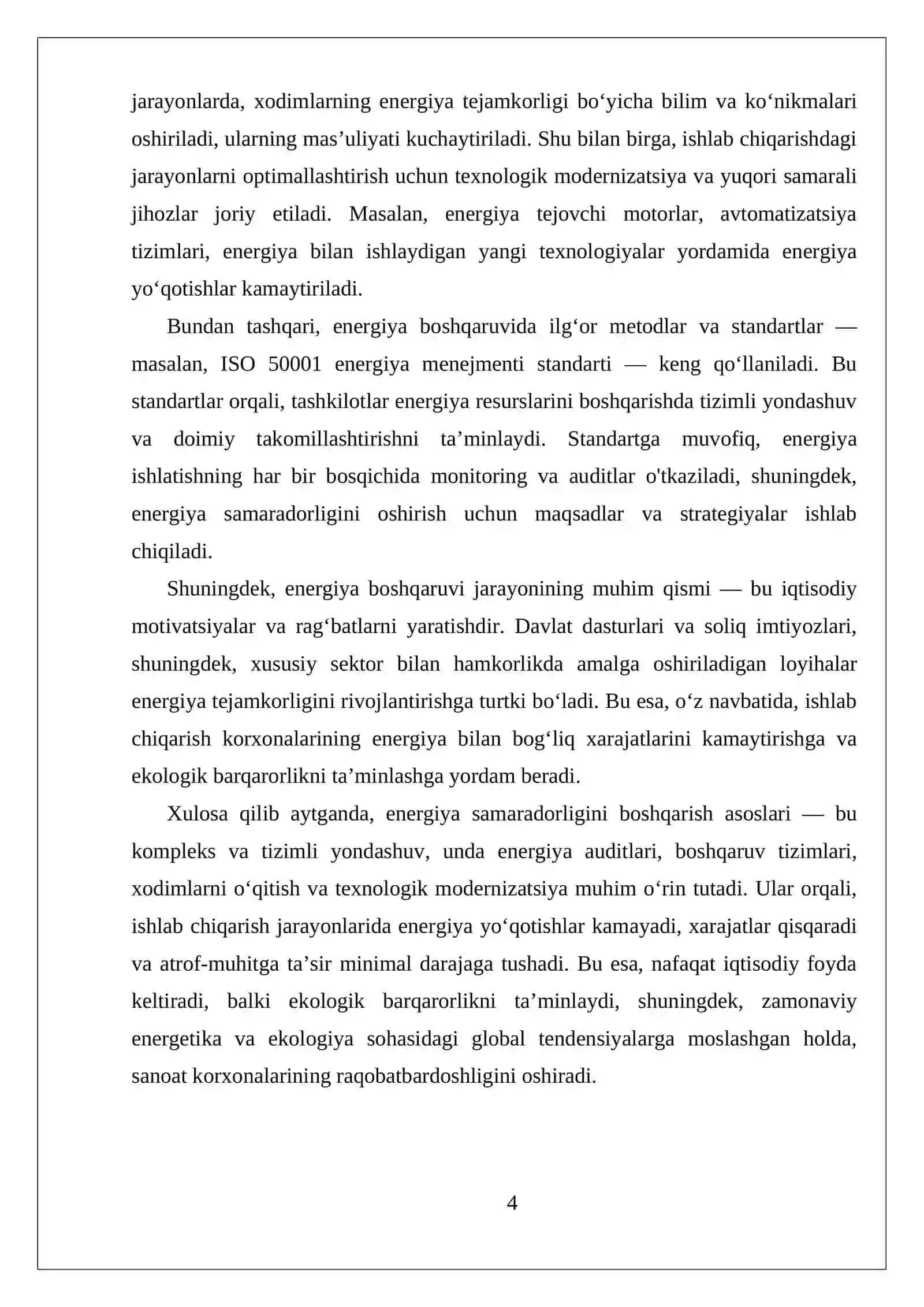 SANOAT KORXONALARIDA ENERGIYA TEJAMKORLIKNI TARG'IBOTI 4