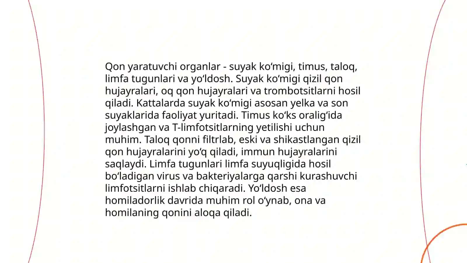 Qon yaratuvchi va immun himoya azolari 4