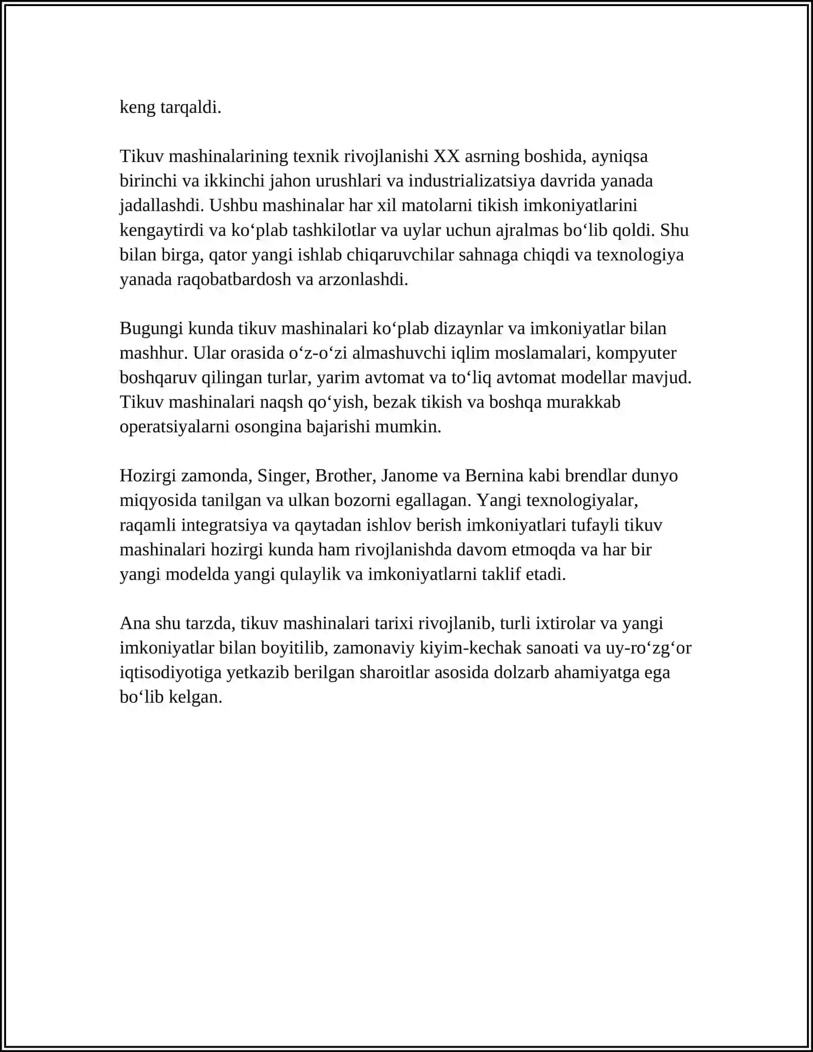 TIKUV MASHINALARI HAQIDA MA'LUMOT 4