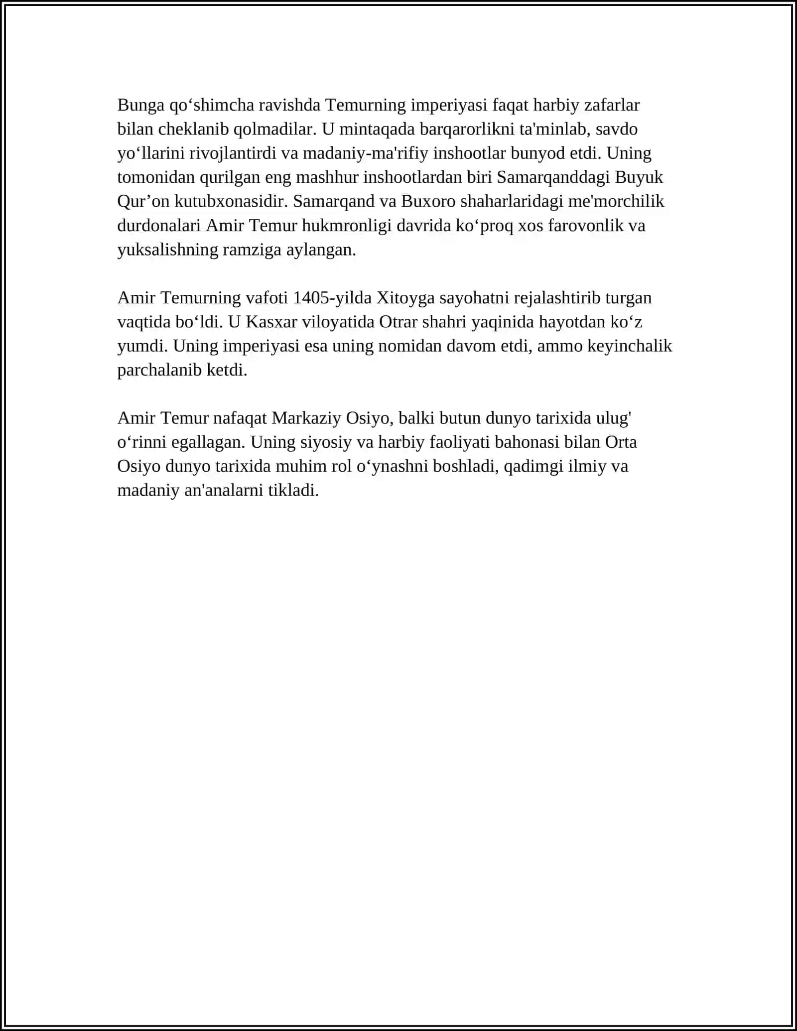 AMUR TEMUR BUYUK DAVLAT ARBOBI 4