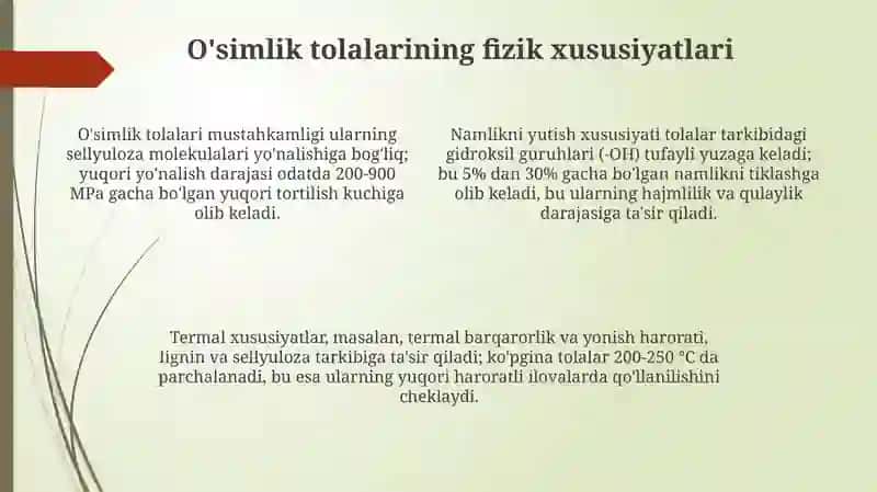 O'simlik Tolalari 4