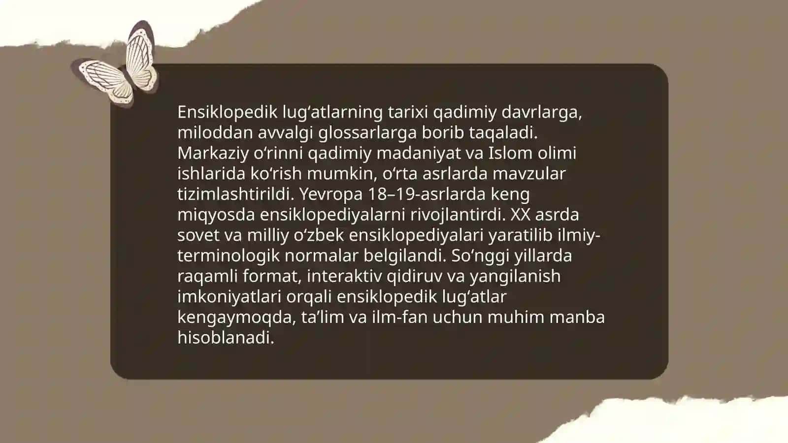 Leksiografiya ensiklopedik lugʻatlar 4