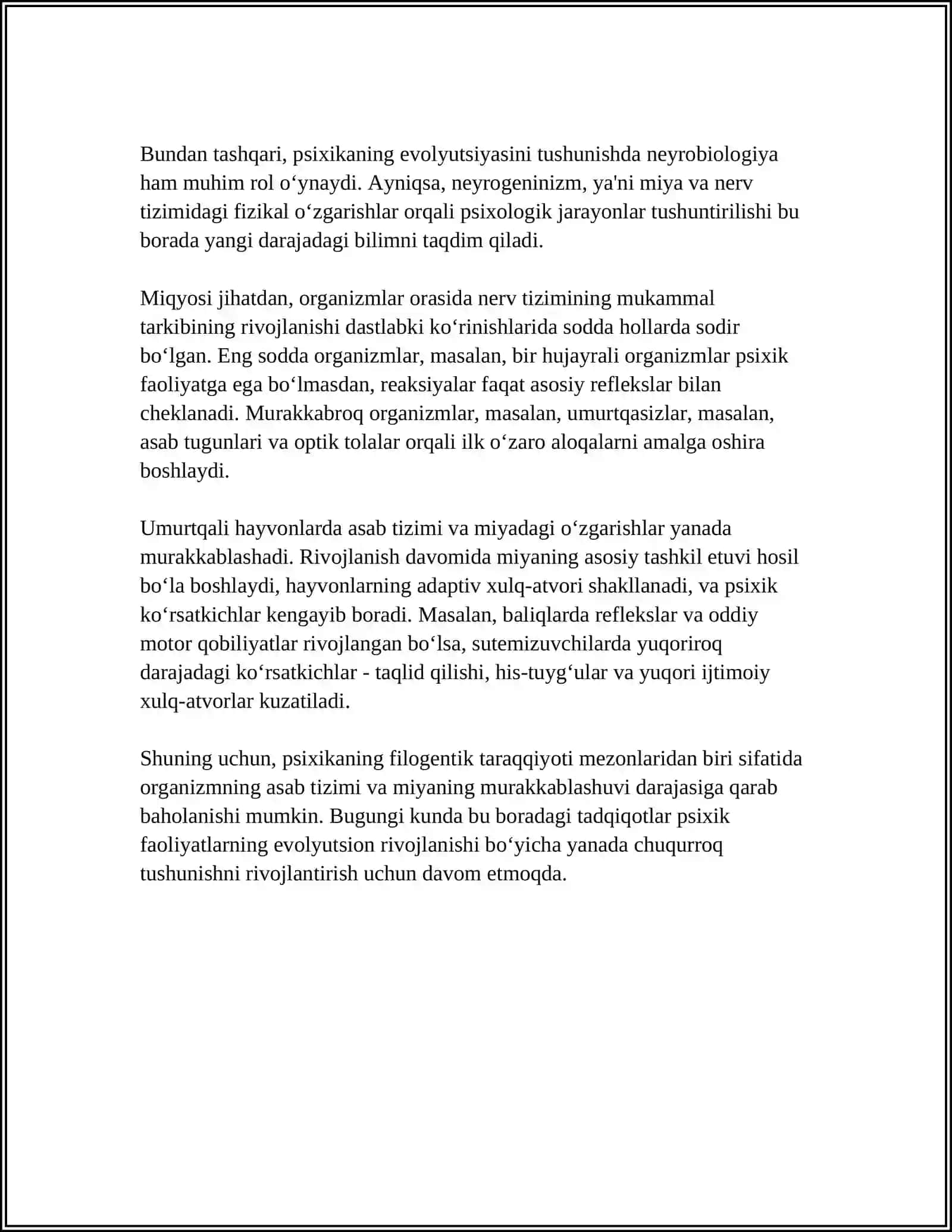 PSIKXANING FILOGENTIK TARAQQIYOTI 4