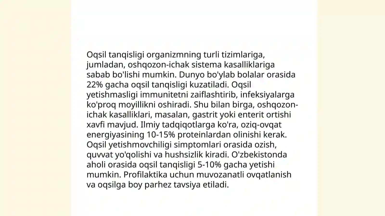 Oshqozon ichak kasalliklari va oqsilning disbalansi 4