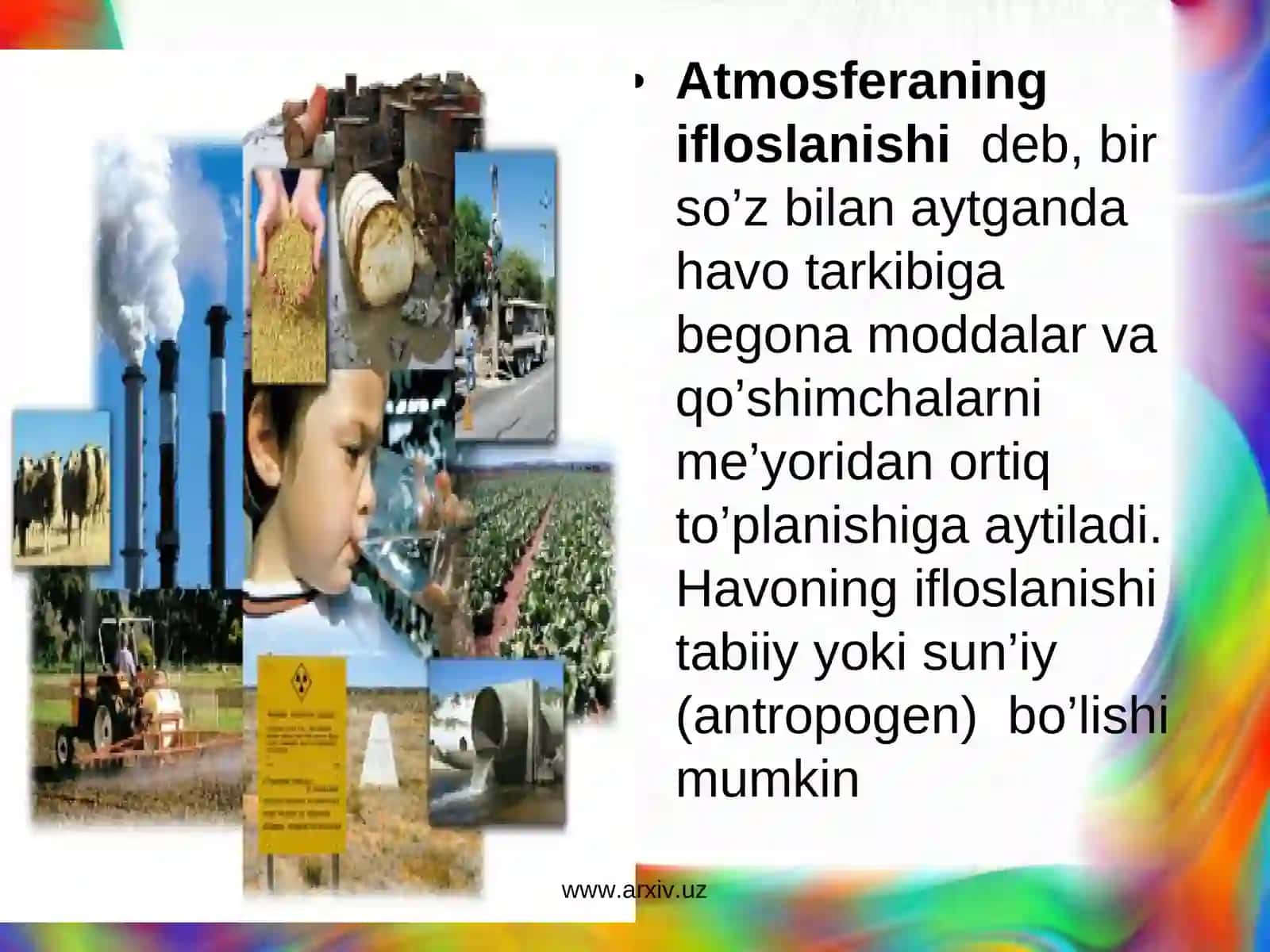 Atmosfera ifloslanishiga antropogen ta’sir 4