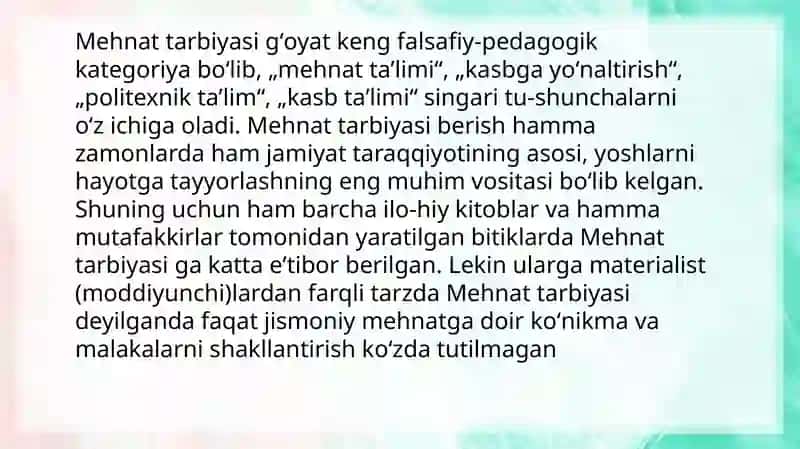 Oʻquvchilarning mehnat estetik jismoniy tarbiyasi 4