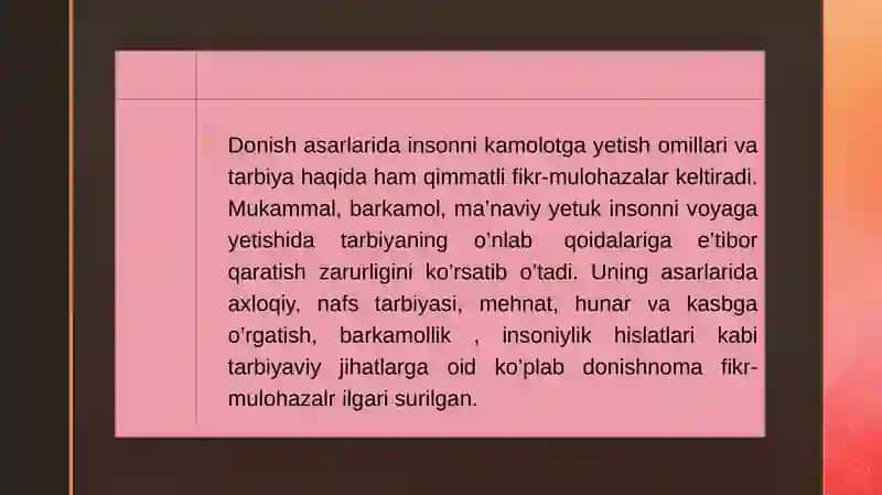 Ahmad Donish pedagogik qarashlari 4
