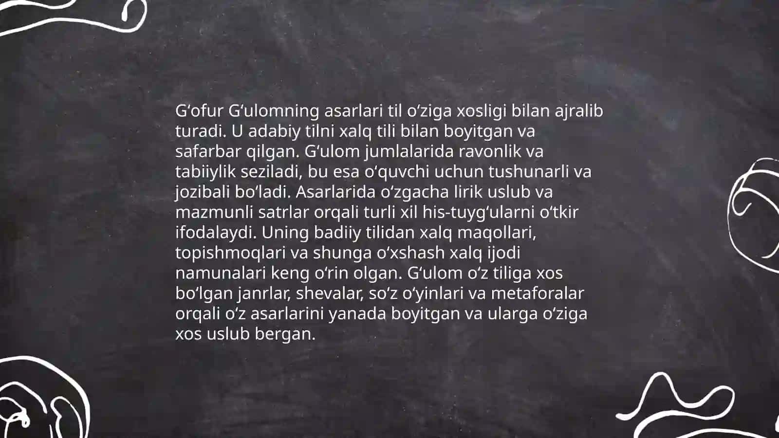 XX asr o'zbek adabiyotning til xususiyatlari 4