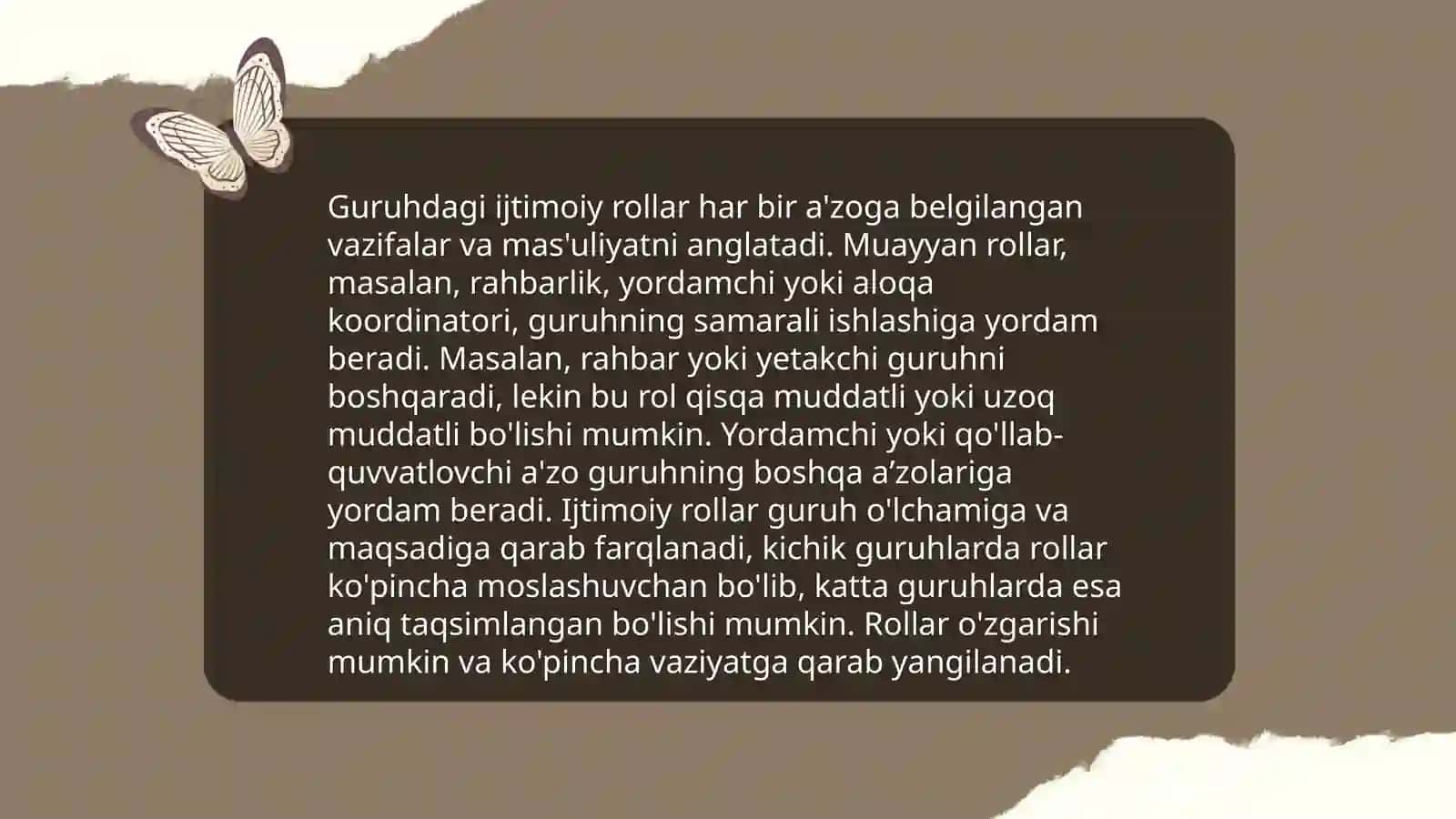 Katta va kichik guruhlar pisihologiyasi 4