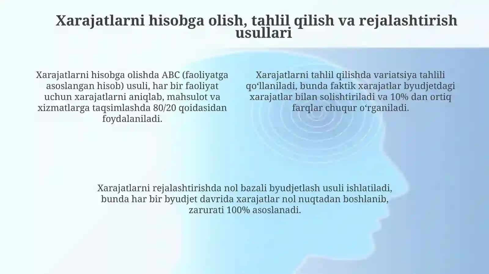 Korxonada xarajatlarni boshqarish tizimi va uning samaradorligi 4