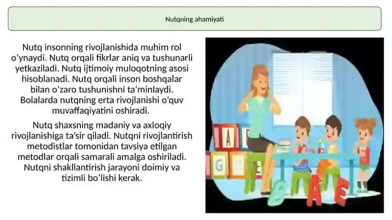 Nutq o’stirish yuzasidan metodistlar qarashlari 4