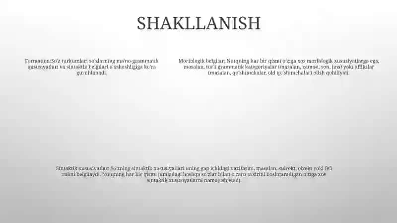 O‘zbek tilining morfologik xususiyatlari 4