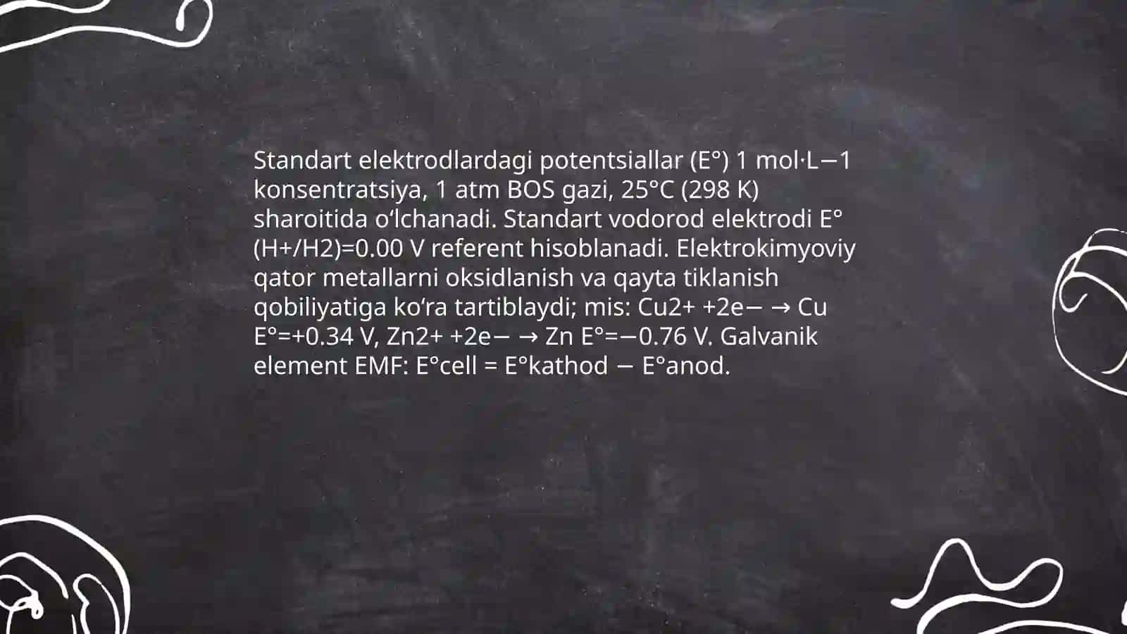 Galvanik elementlar elektr yurutuvchi kuchi va uni aniqlash usullari 4