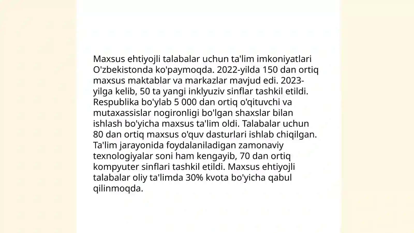 Dunyo hamhamiyatida inklyuziv ta'lim 4