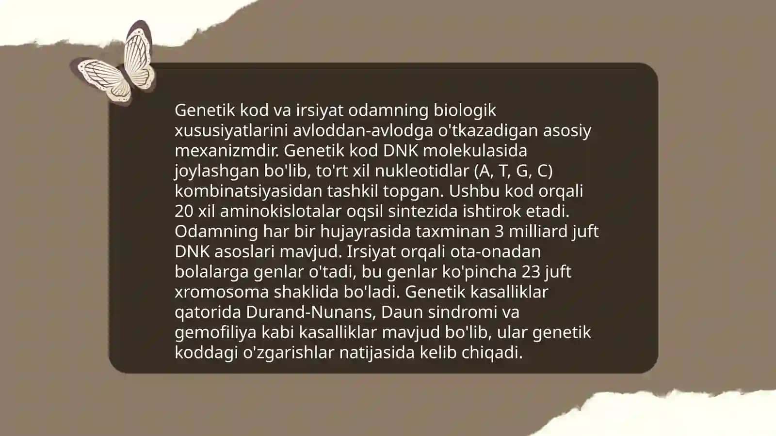 Irsiyat va ozgaruvchanlik 4