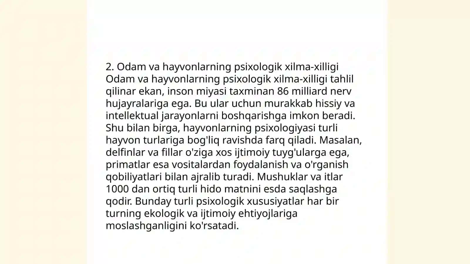 Qiyosiy psixologiya 4