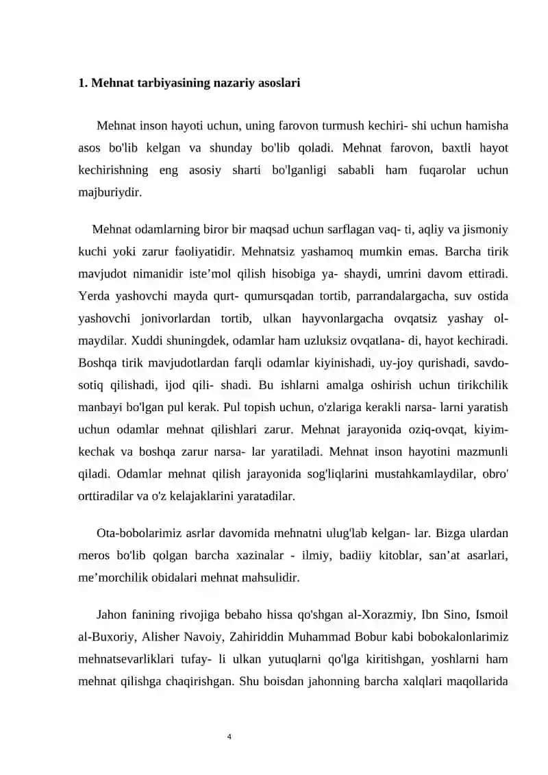 Mehnat Tarbiyasi 4