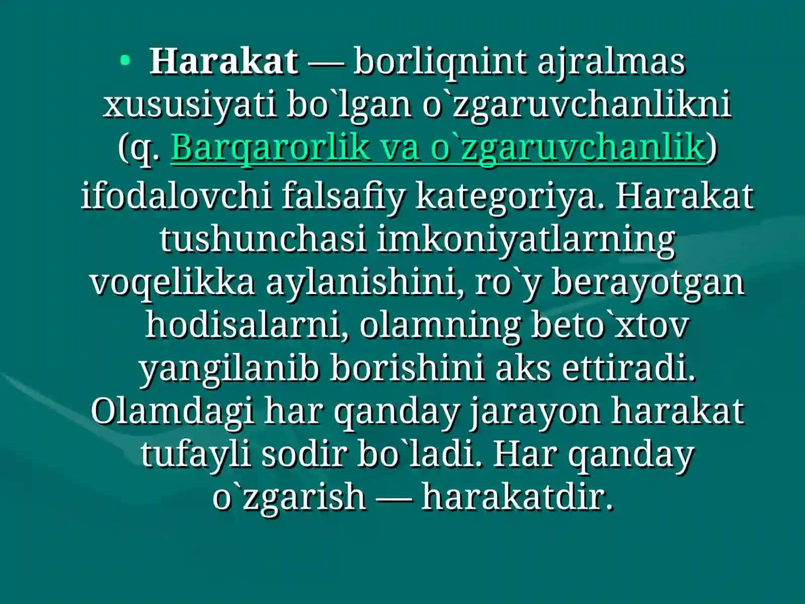 Harakat Hususiyatlari 4