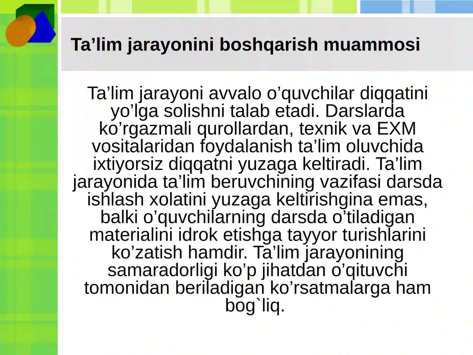 Ta’limning  mazmuni 4