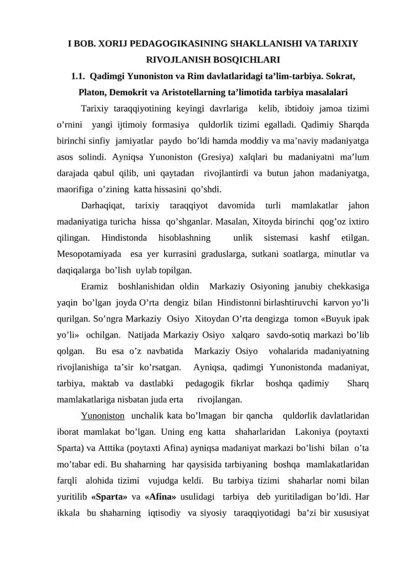 Xorijda pedagogikaning rivojlanish tarixi 4