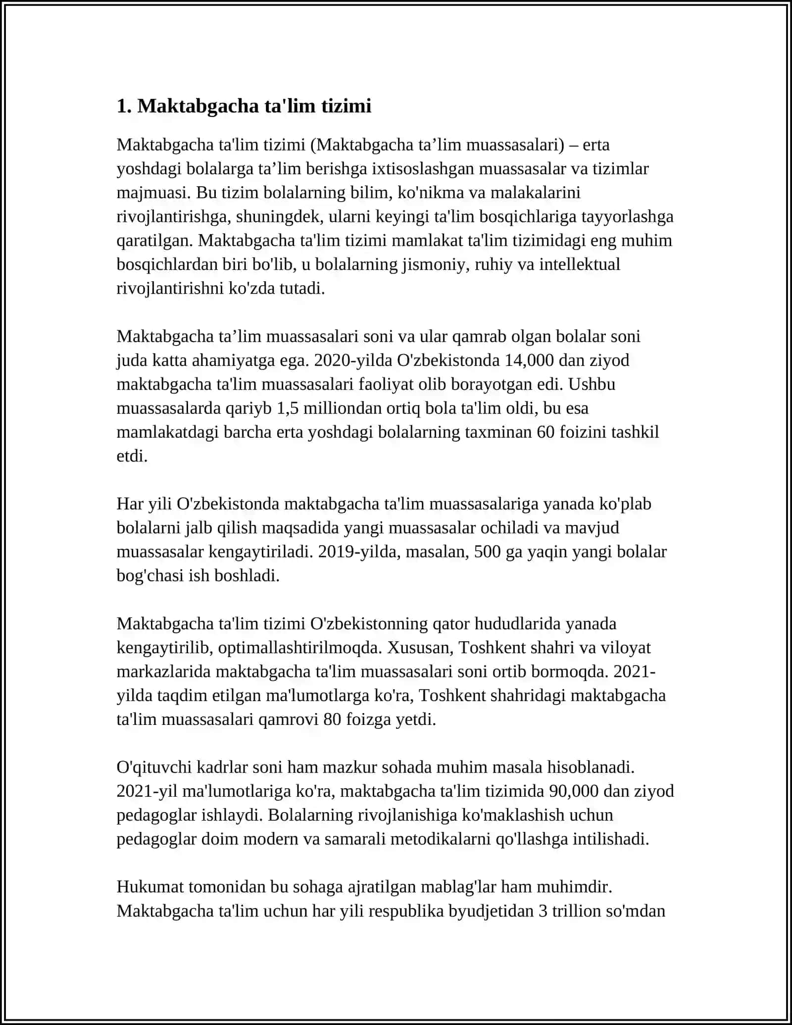 O'zbekiston Respublikasi Ta'lim Tizimi 4