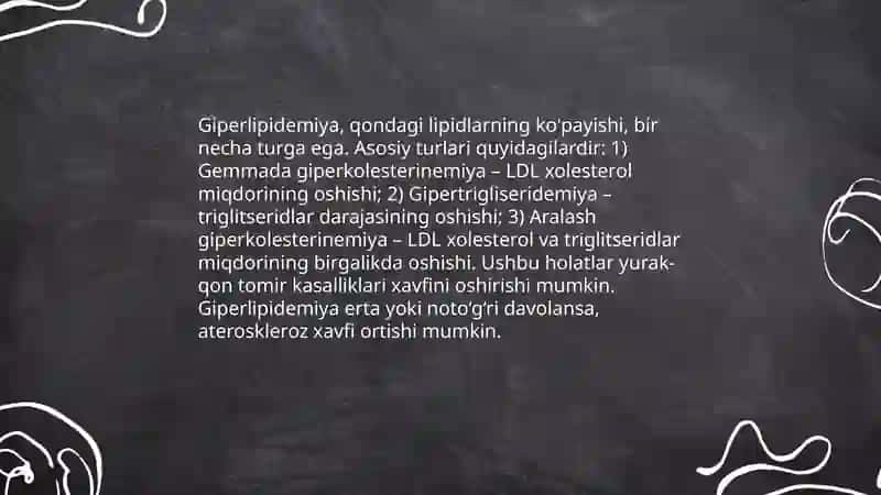 Xolesterimlarda yoglar almashinishi buzilishi 4