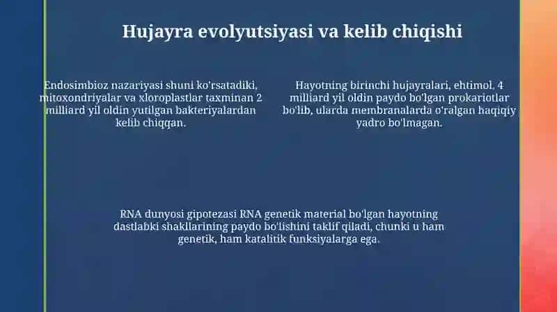 Hujayranazariyasi,uningshakllarivaevolyutsiyasi 4