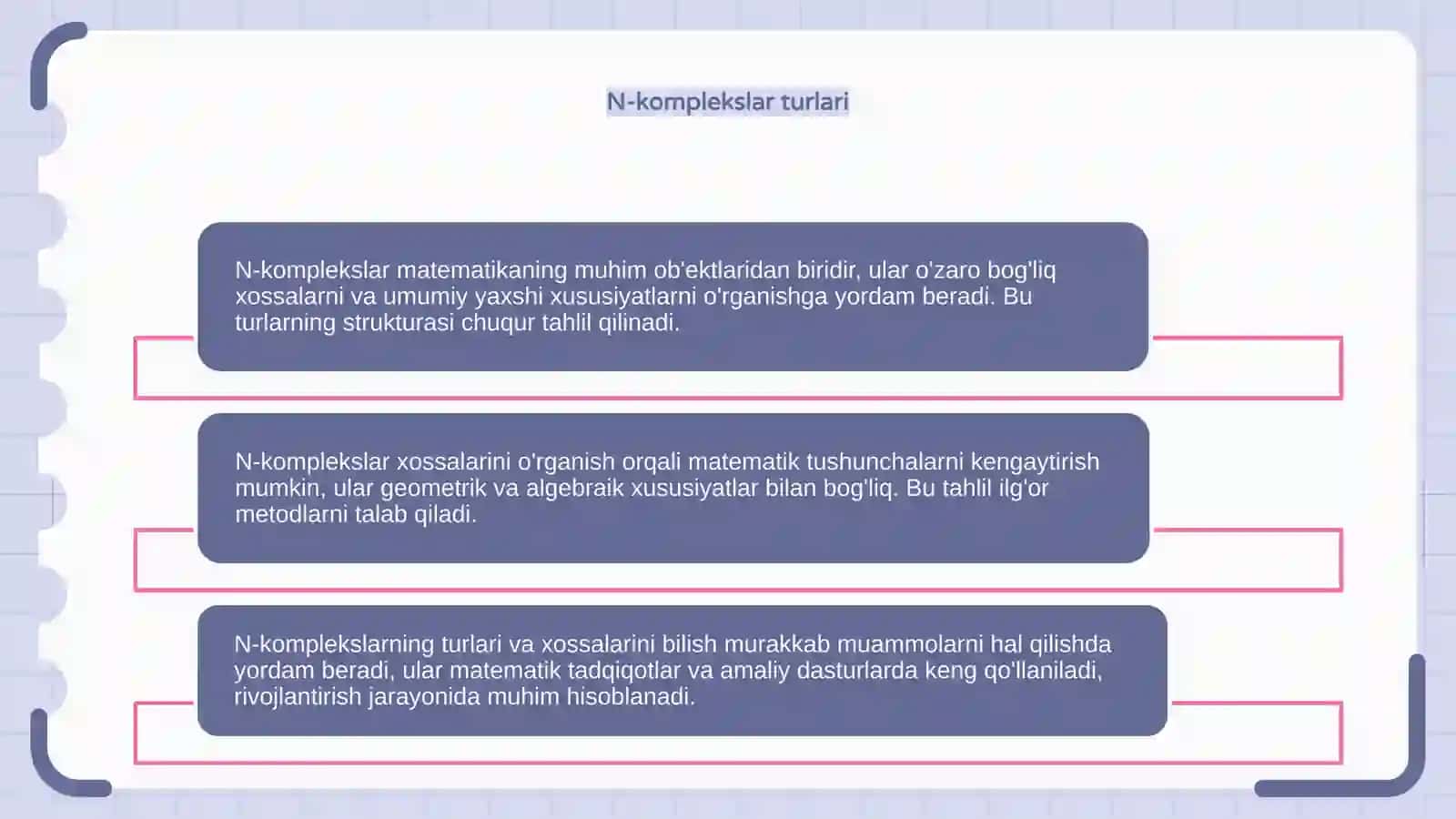N-komplekslar (N-complexes) 4