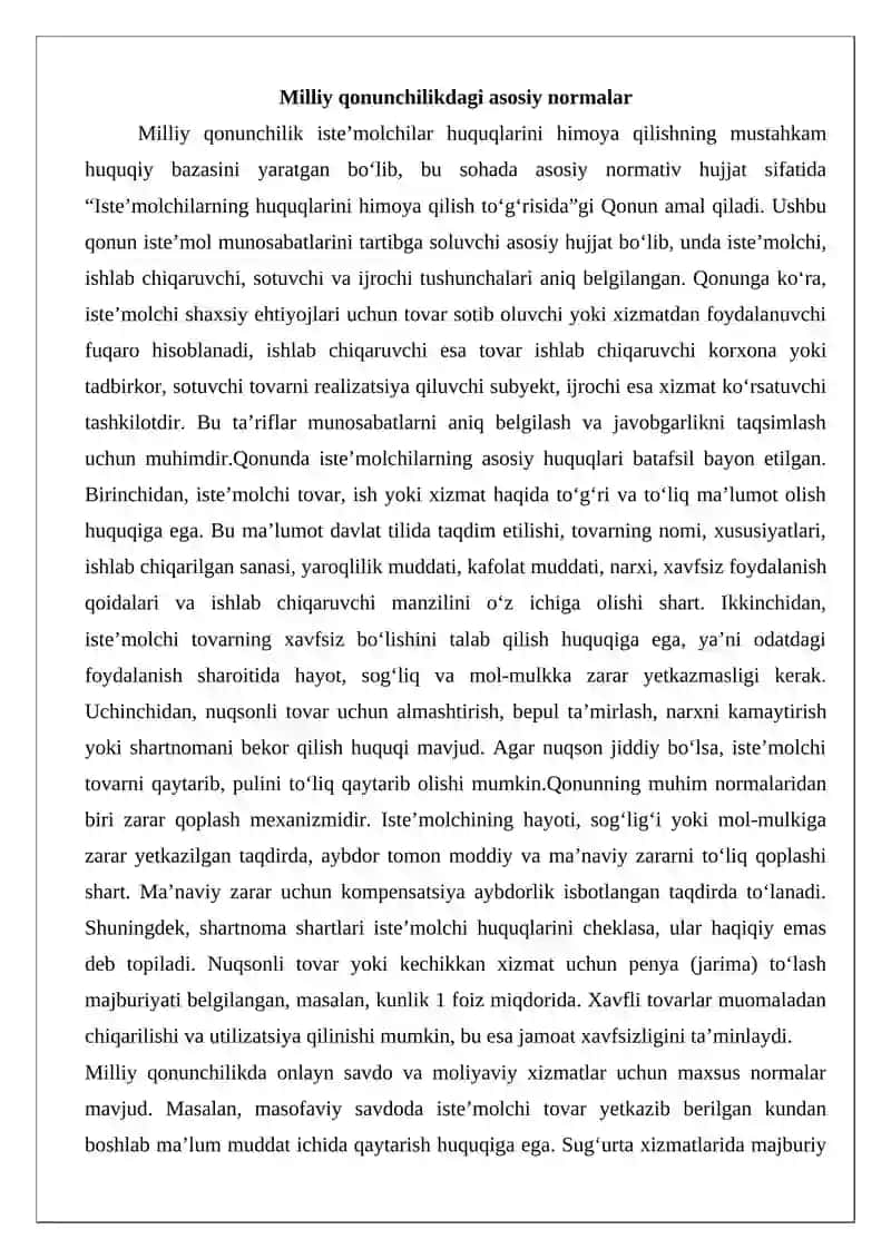Iste’molchilar huquqlarining ustunligi 4