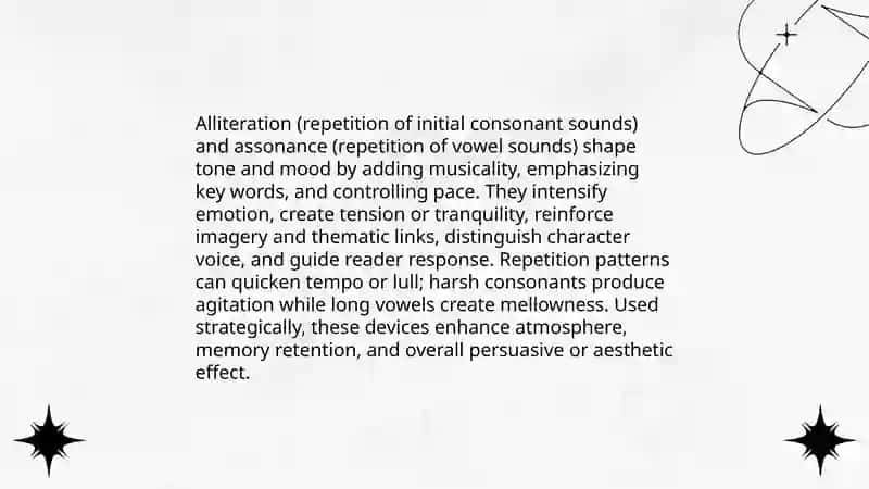 The Role of Alliteration and Assonance in Texts 4
