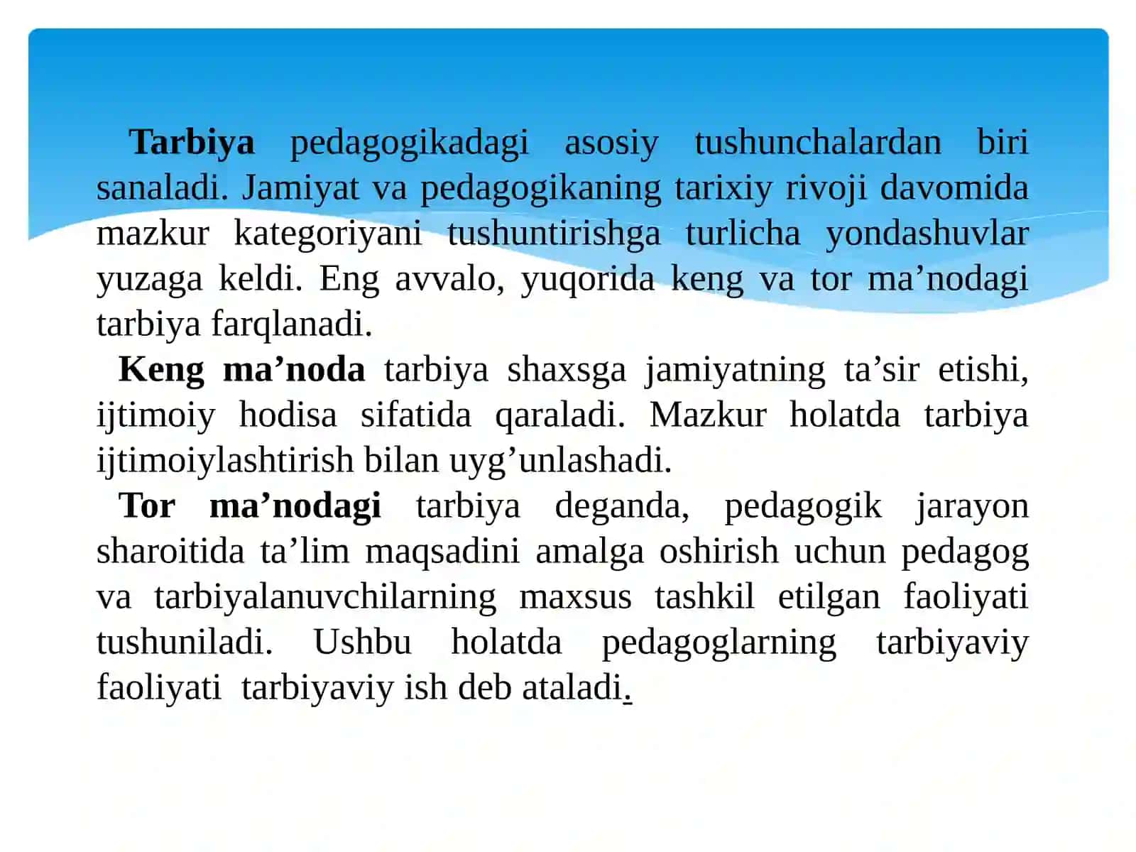 Yangilanayotgan O’zbekistonda ma’naviy tarbiyaning o’ziga xos xususiyatlari 4