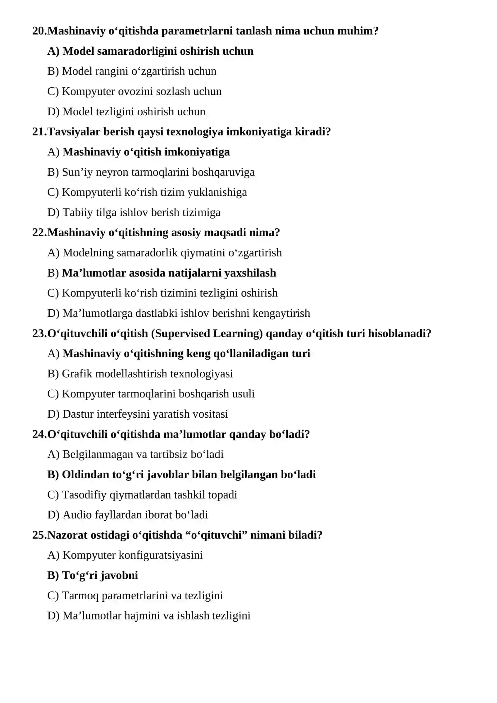 Bilimlar bazasi nima hisoblanadi? 4