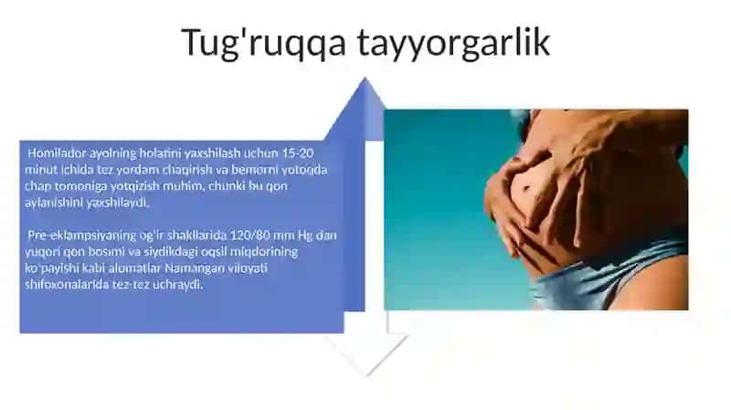 Tug'ruq paytidagi preglamsiyada birinchi yordam 4