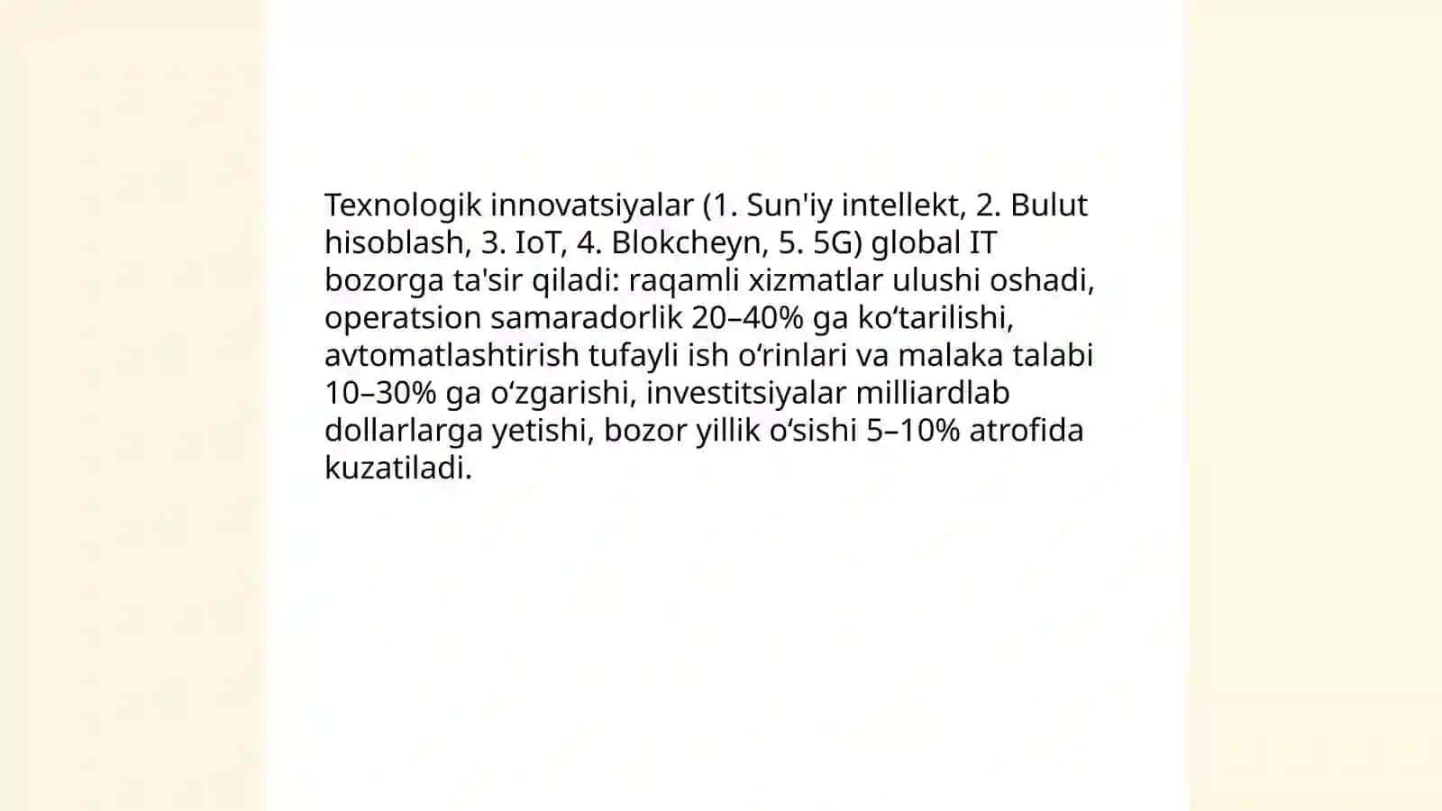 Jahon IT -bozorining ivojlanishi 4
