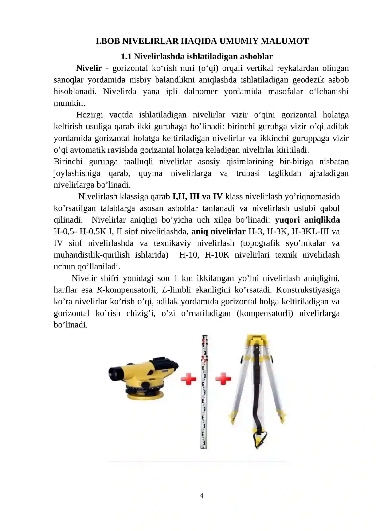 NIVELIRLAR TURLARI 4
