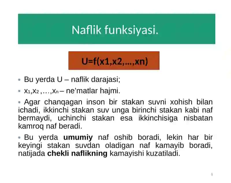 Iste’molchi tanlovi nazariyasi 4