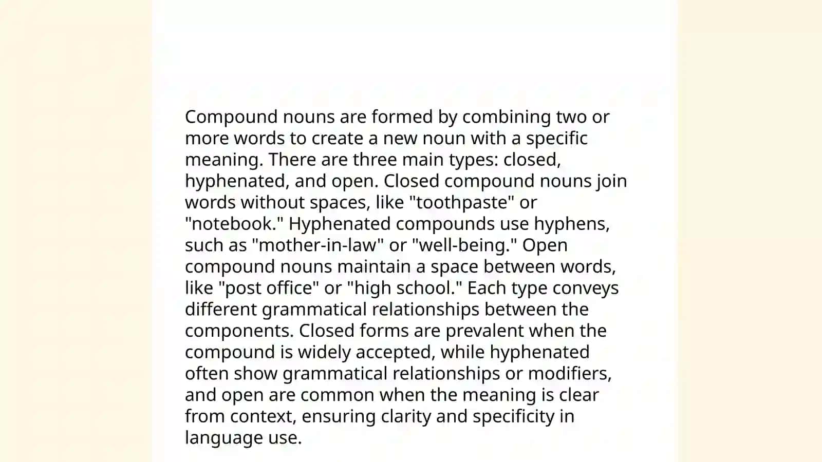 Compound Nouns 4